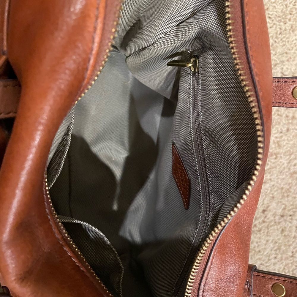 Fossil Brown Leather Crossbody Satchel - Picture 3 of 7